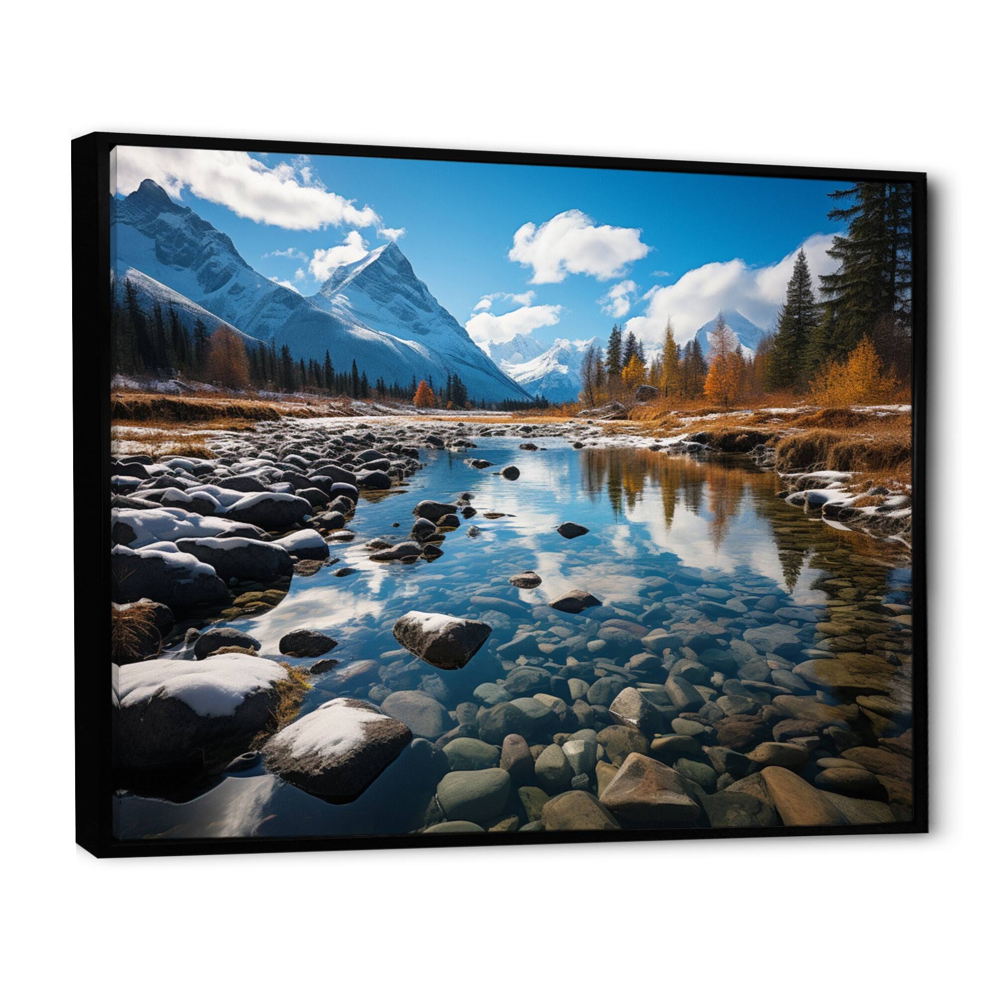 Designart "Canada Majestic Rockies I" Landscapes Framed Canvas Prints